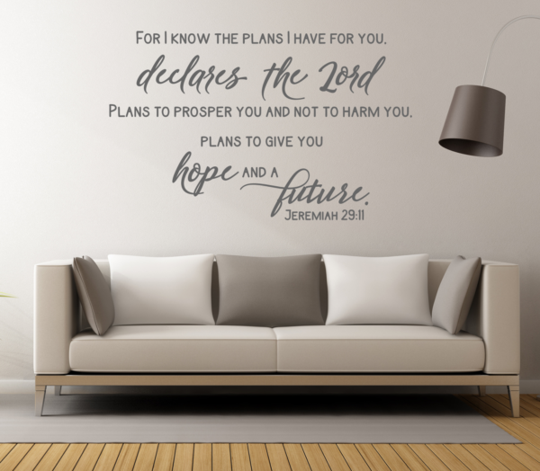 Hope Daisy Jeremiah 29:11 Wall Decal