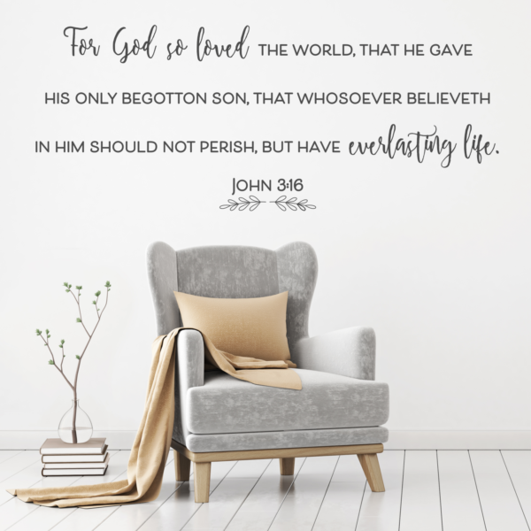 Hope Daisy John 3:16 Wall Decal