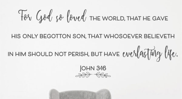 Hope Daisy John 3:16 Wall Decal