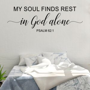 Hope Daisy Psalm 62:1 My Soul Finds Rest In God Wall Decal