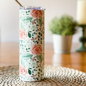 Hope Daisy Creations Floral Rose Tumbler